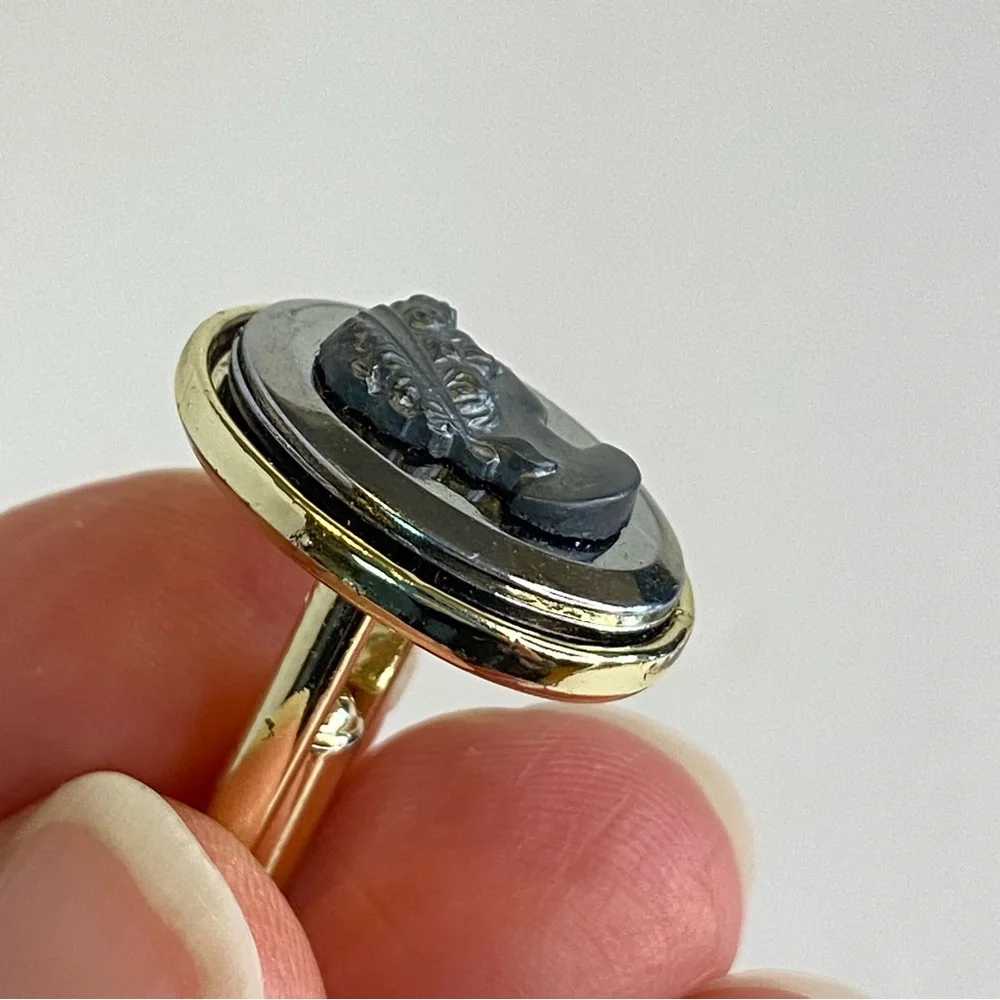 Vintage hematite cameo
